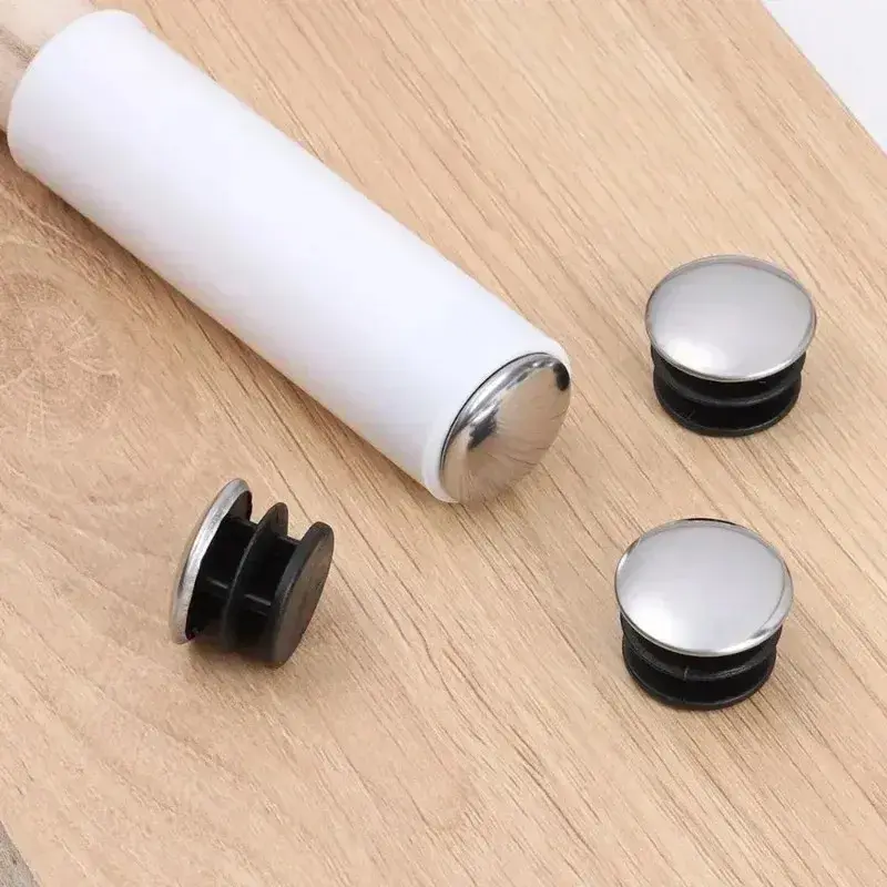 Dia 16-50mm Round Stainless Steel Tube End Cap Cover Furniture Leg Pipe Plug With Mirror Plastic Iron Sheet Floor Protector