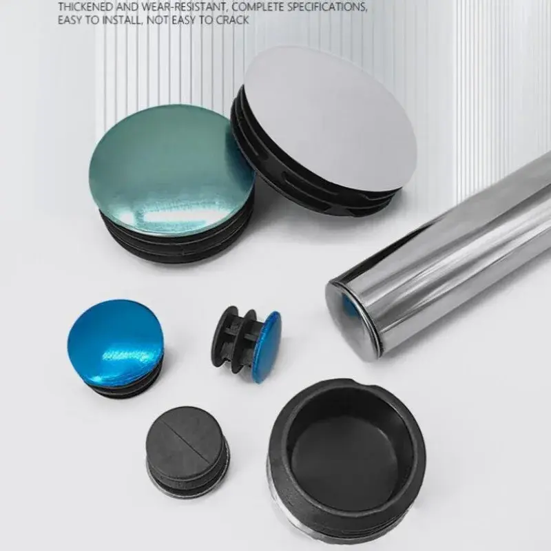 Dia 16-50mm Round Stainless Steel Tube End Cap Cover Furniture Leg Pipe Plug With Mirror Plastic Iron Sheet Floor Protector