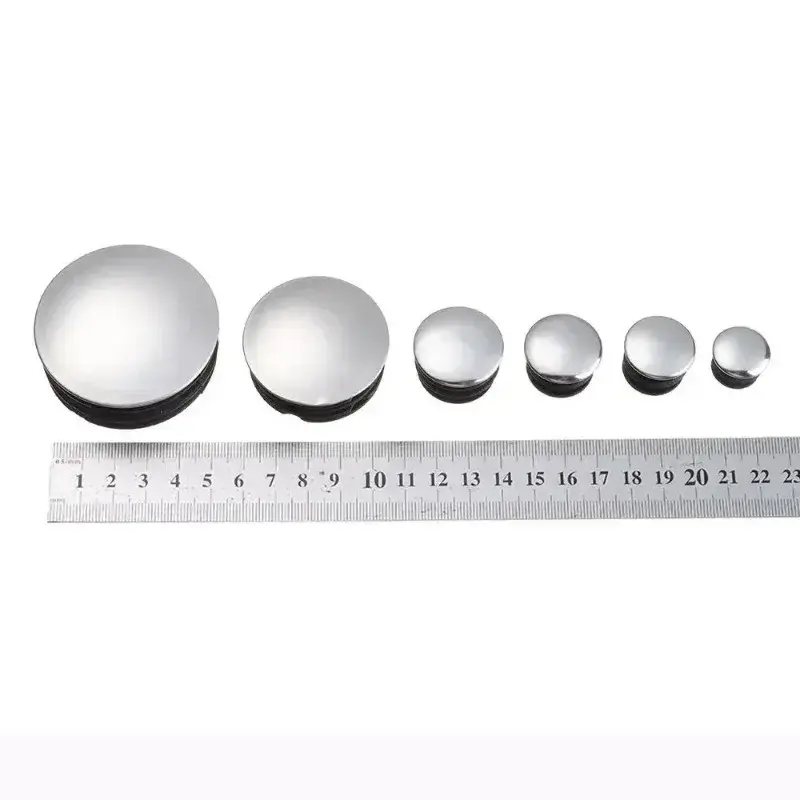Dia 16-50mm Round Stainless Steel Tube End Cap Cover Furniture Leg Pipe Plug With Mirror Plastic Iron Sheet Floor Protector