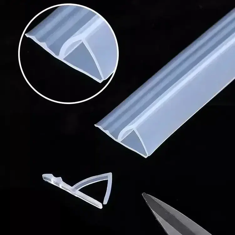 2Meter Widened F/h shape silicone rubber Frameless shower room door window glass seal strip weatherstrip for 6/8/10/12mm glass