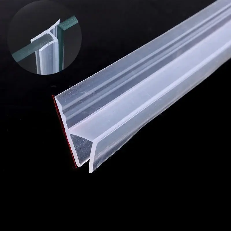 2Meter Widened F/h shape silicone rubber Frameless shower room door window glass seal strip weatherstrip for 6/8/10/12mm glass