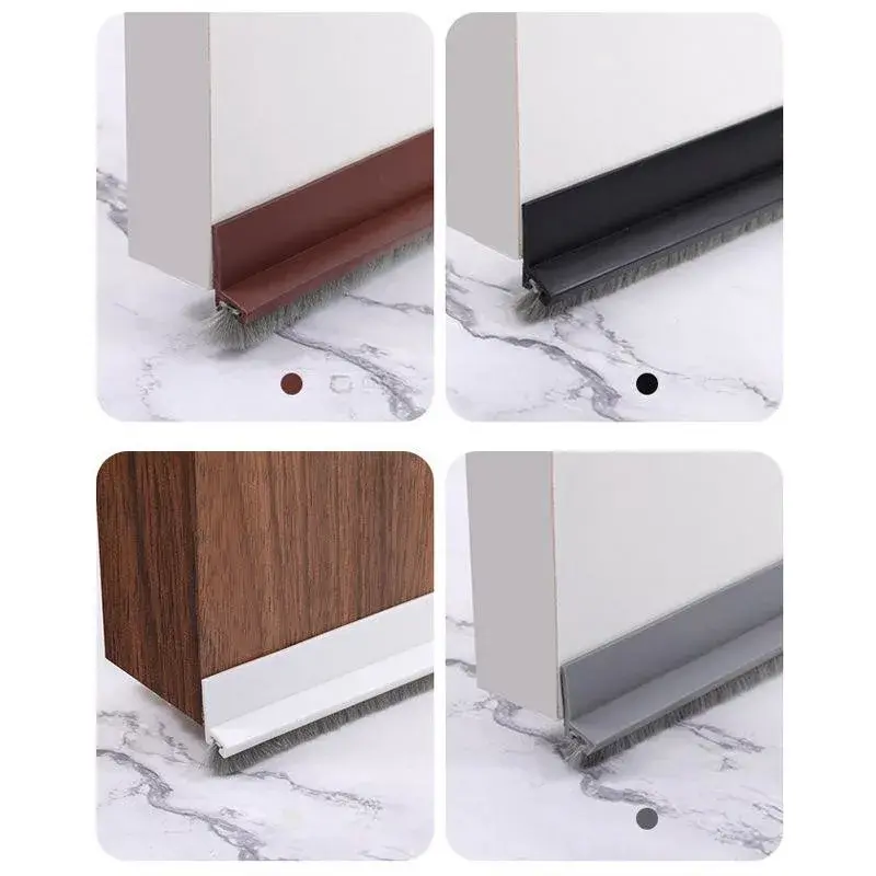 100cm Self-adhesive Door Draft Stopper Brush Seal Strip For Home Dustproof Soundproof Weather Stripping Door Bottom Guard tape