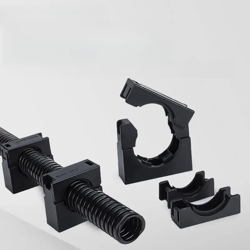 10pcs Plastic pipe clip Bellows hose Hoop buckle Limit tube clamp mounting support bracket wire cable organizer Fixing holder