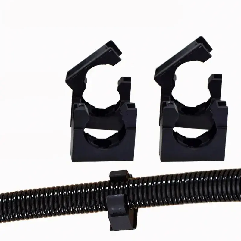 10pcs Plastic pipe clip Bellows hose Hoop buckle Limit tube clamp mounting support bracket wire cable organizer Fixing holder