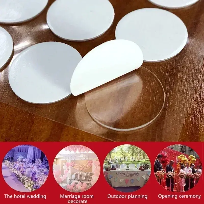 100PCS Strong seamless double-sided adhesive for couplets handmade spring couplets transparent acrylic double-sided adhesive