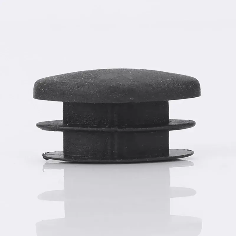 16Pcs Black Oval Table Foot Pipe Cover Table Chair Leg Tips Caps Furniture Feet Pads Anti Slip and Silent Protect Pipe Hole Plug