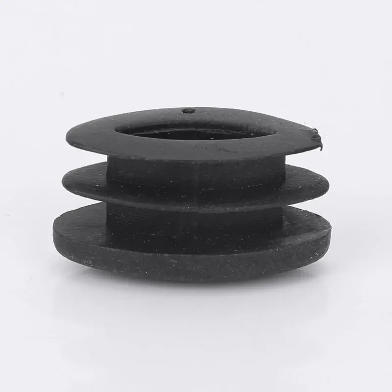 16Pcs Black Oval Table Foot Pipe Cover Table Chair Leg Tips Caps Furniture Feet Pads Anti Slip and Silent Protect Pipe Hole Plug