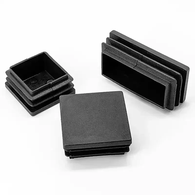 16pcs Plastic Rectangle Blanking End Caps Tube Pipe Inserts Plug Square Inner Plug Table anti-slip Chair Furniture Foot Cover