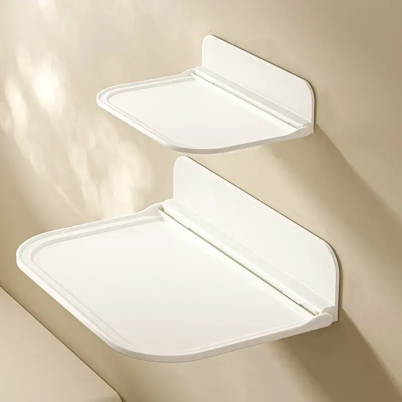 Folding Wall Mounted Shelf Saving Space Foldable Storage Rack Punch-Free Phone Holder Wifi Router Storage Tray Home Organizer