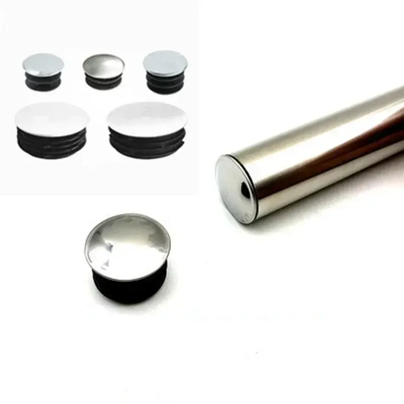 Stainless Steel Round Tube Pipe Plugs Blanking End Caps Cover Insert Bungs Furniture Accessories Diameter 16 20 22 25 40 50 60mm