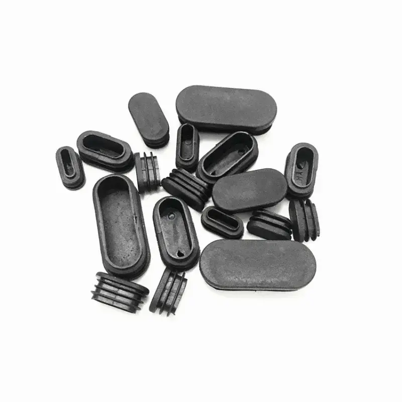 16pcs Oval Silicone Chair Leg Caps Non-slip Table Foot Dust Cover Socks Floor Protector Pads Pipe Plugs Furniture Leveling Feet