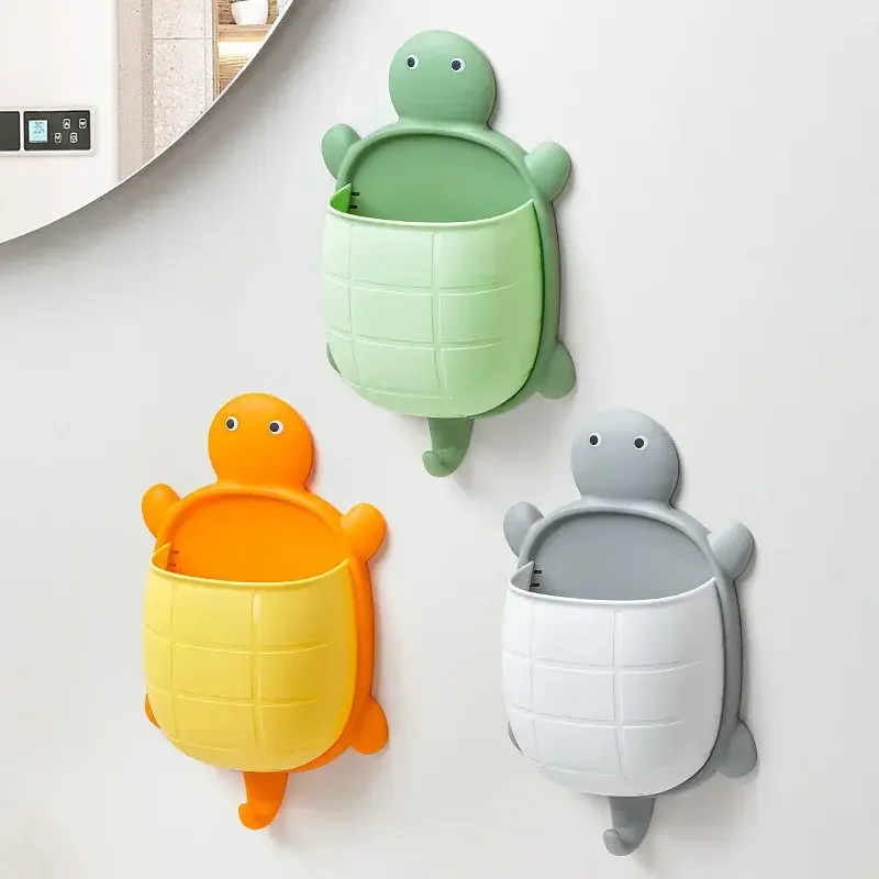 Multi functional storage rack with no drilling wall mounted bathroom kitchen wall mounted washbasin mounted turtle storage box