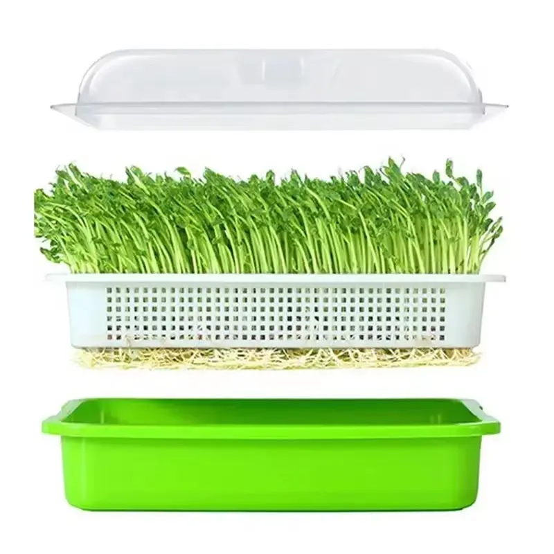 1set prout Sprout Pot Sprout Vegetable Seedling Tray Soilless Cultivation Hydroponic Equipment Pea Planting Sprout Bean Seedling