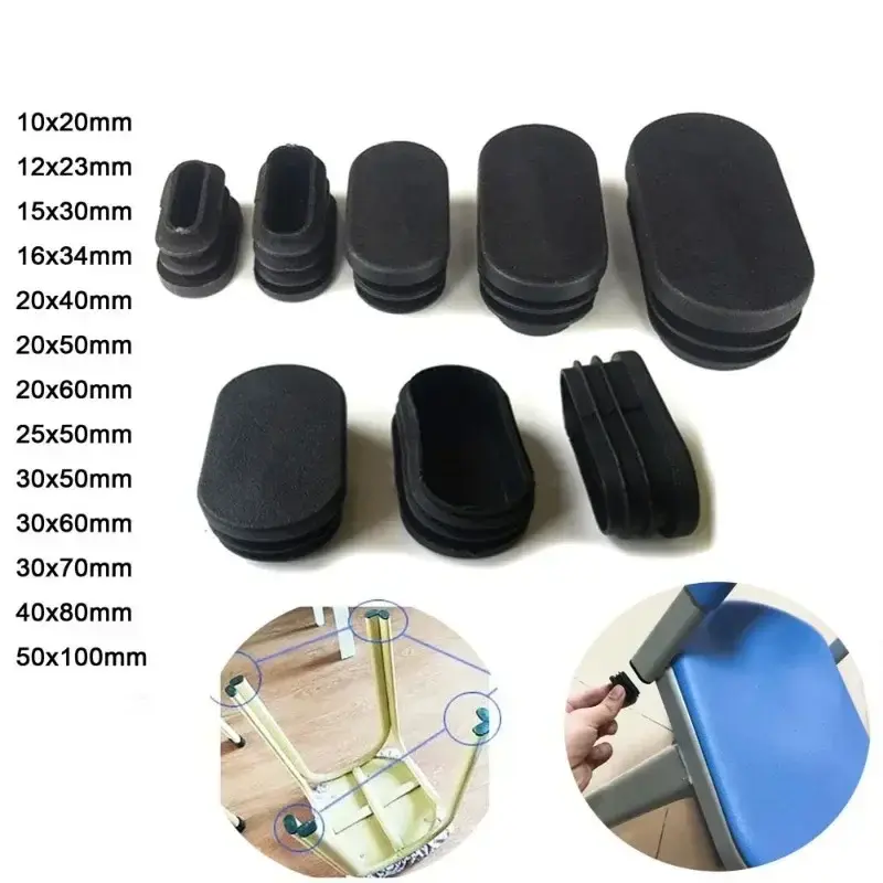 4/10/16pcs Plastic Tube Plug Pipe Blanking End Cap Non-slip Table Foot Dust Cover Chair Leg Floor Protector Pad Furniture Parts