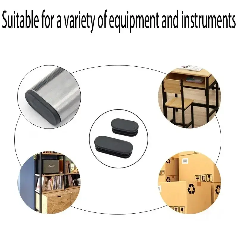 4/10/16pcs Plastic Tube Plug Pipe Blanking End Cap Non-slip Table Foot Dust Cover Chair Leg Floor Protector Pad Furniture Parts