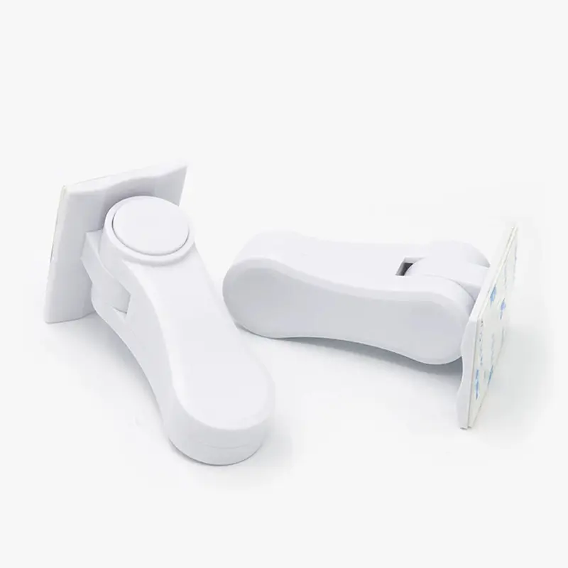 Universal Door Lever Lock Child Baby Safety Lock 180° Rotation Self Adhesive Door Security Latch Window Door Handle Lock