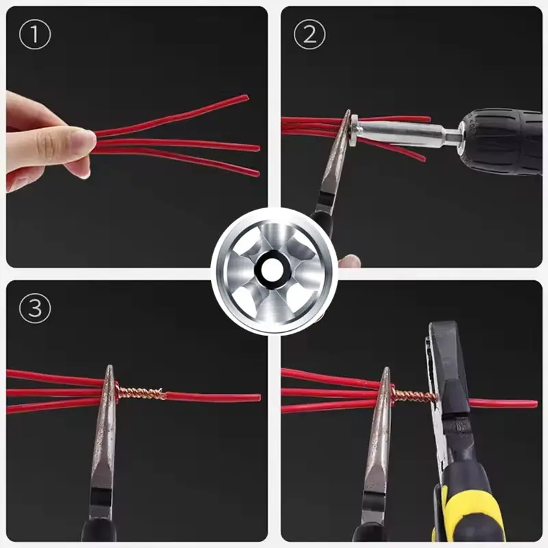 Electrical Twist Wire Tool 2~5 Hole Electrician Universal Automatic Twisting Wire Stripping Doubling Machine Connector
