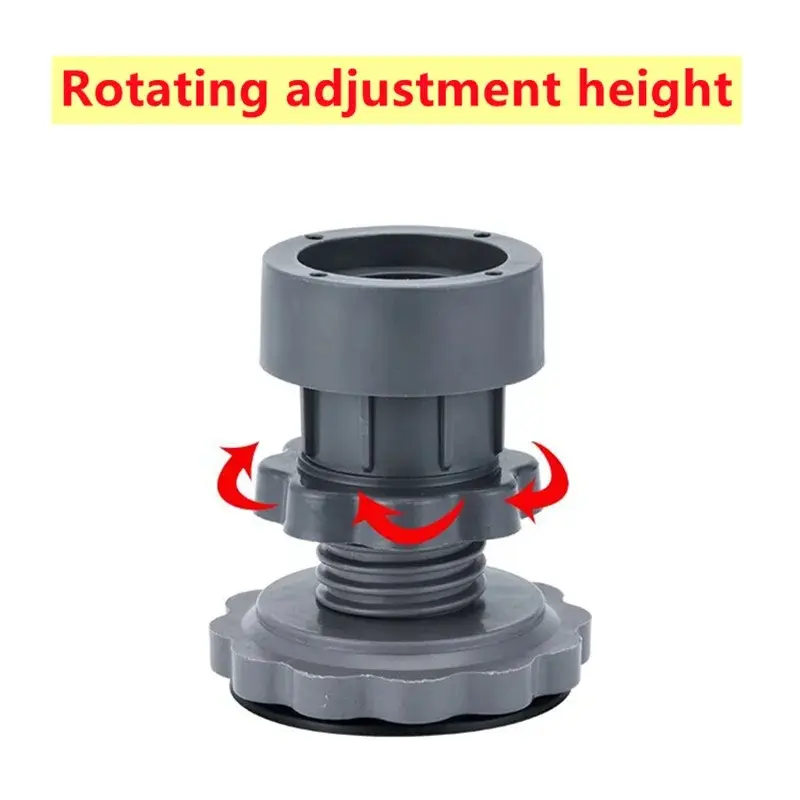 4Pcs Washing Machine Foot Pads Adjustable Height Anti Vibration Feet Pad Furniture Refrigerator Base Fixed Non-Slip Pad Support