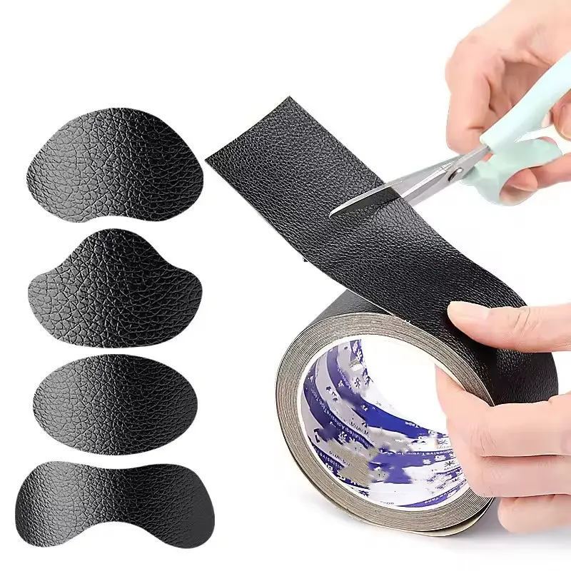 5M Self Adhesive Leather Repair Tape for Sofa Car Seats Handbags Jackets Furniture Shoes First Aid Patch Leather Patch DIY Black