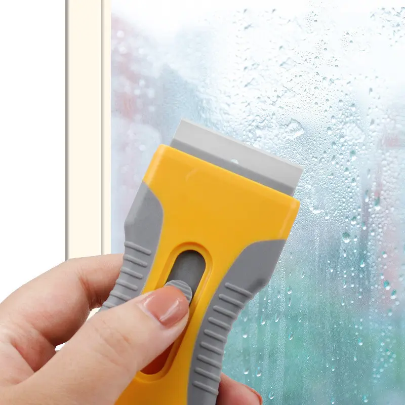 Glue Removal Blade Glass Oven Razor Scraper Plastic Handle Razor Scraper Spatula Car Film Tool Window Cleaning Blade Scraper