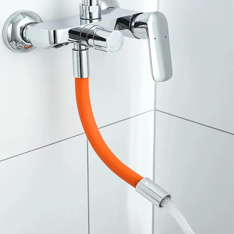 360° Water Faucet Extender Bathroom Adjust Free Bending Splashproof Universal Extension Tube Adapter for Kitchen Sink Nozzle