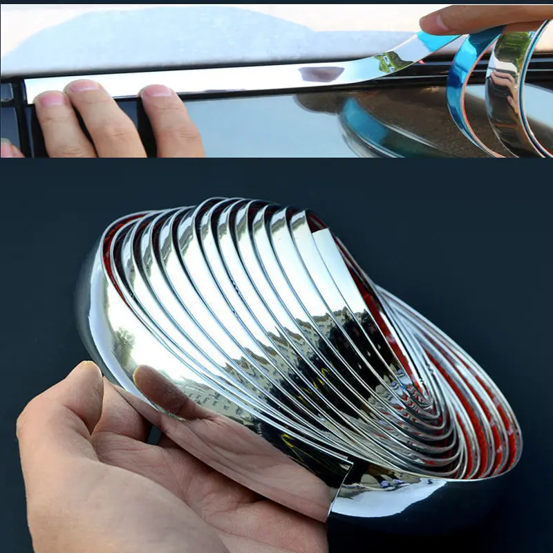 Exterior Car Chrome Body Strip Bumper Auto Door Protector Moulding Styling Trim car Lamp Sticker window trim car exterior trim