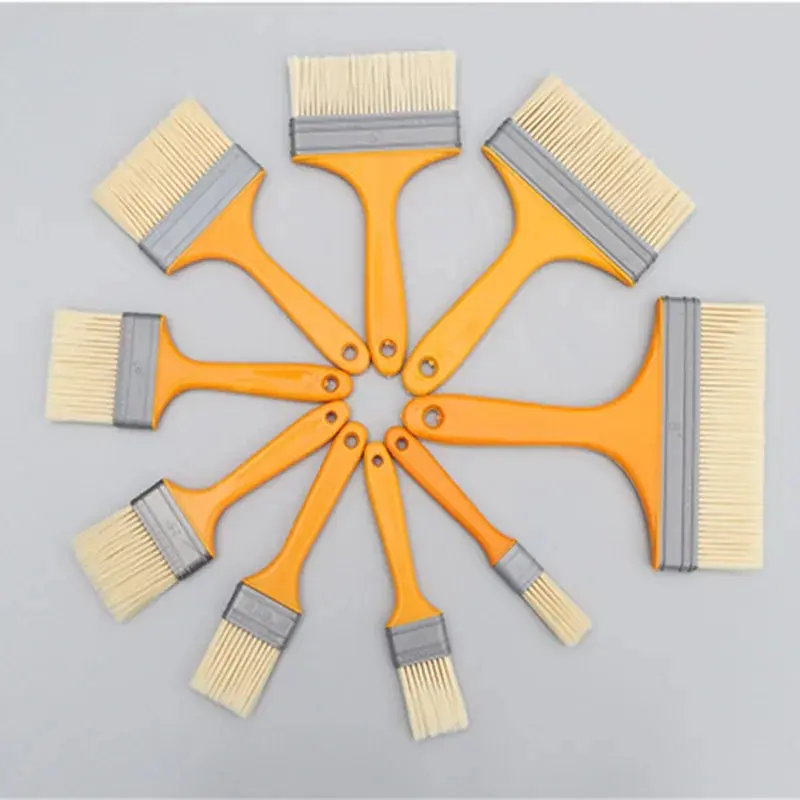 5PCS Plastic Handle Paint Brushes 1/2/3/4/5 Inch for Wall and Furniture Paint Tool Set Painting Brushes Artist Paint Brushes