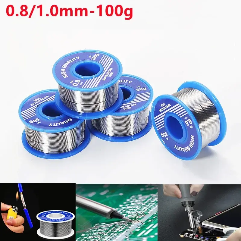 50/100G Tin Wire Soldering Wire with Flux Melt Rosin Core Solder Roll No-clean Electrical Repair Solder For Soldering