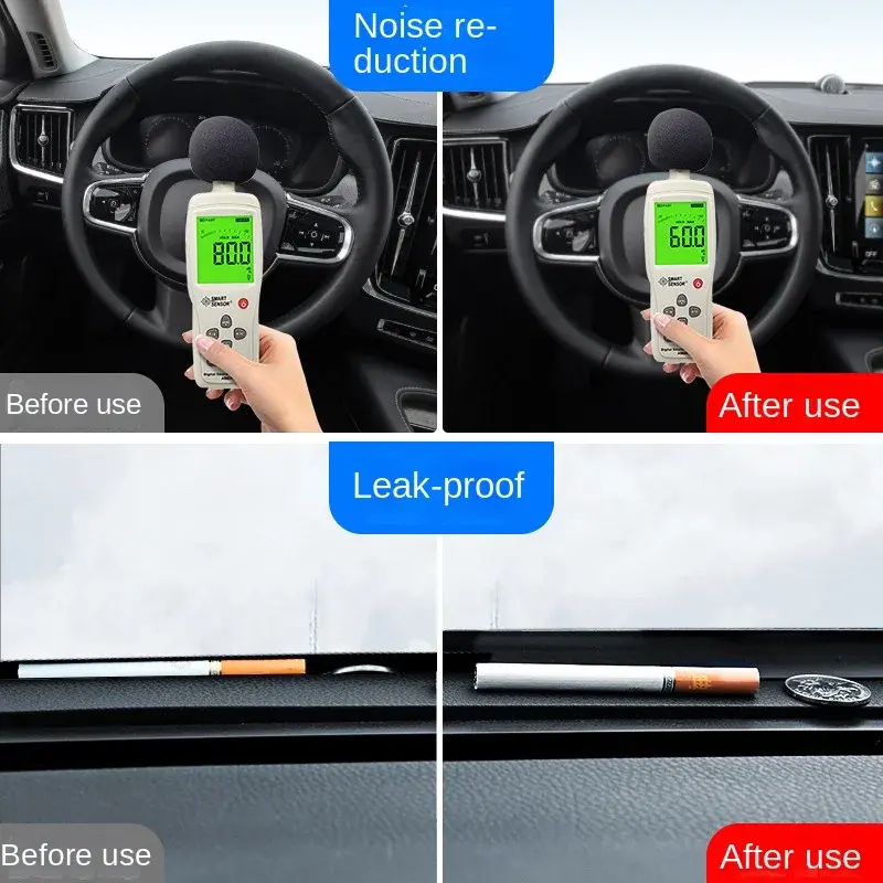 1.6M Car Dashboard Sealing Strip Interior Auto Leakproof Strips Noise Sound Insulation Rubber Trim Weatherstrip Car Accessories