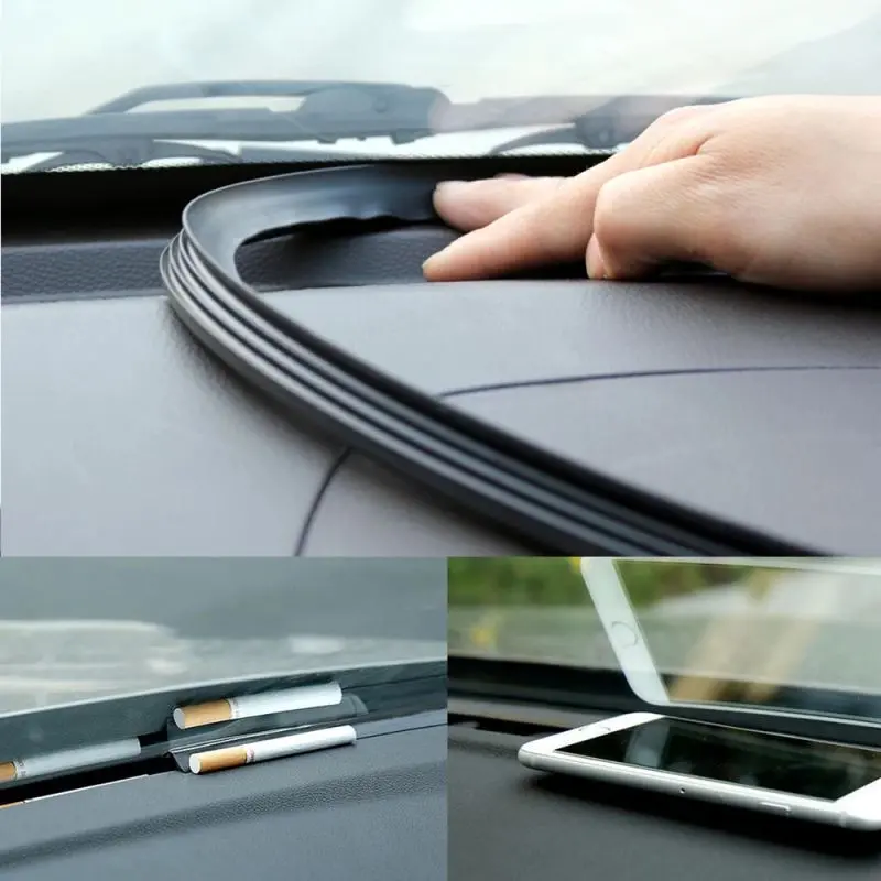 1.6M Car Dashboard Sealing Strip Interior Auto Leakproof Strips Noise Sound Insulation Rubber Trim Weatherstrip Car Accessories