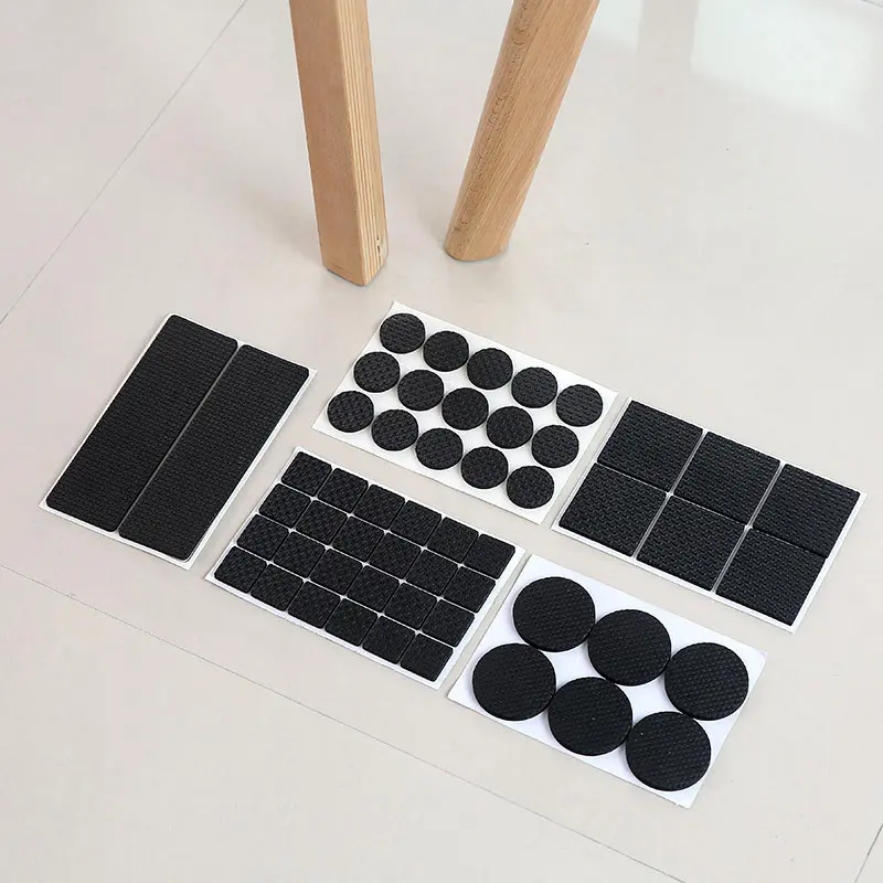 Rubber Pads For Chair Leg Furniture Anti Slip Mat Bumper Damper Self Adhesive Table Feet Protector Floor Protector Pads Hardware