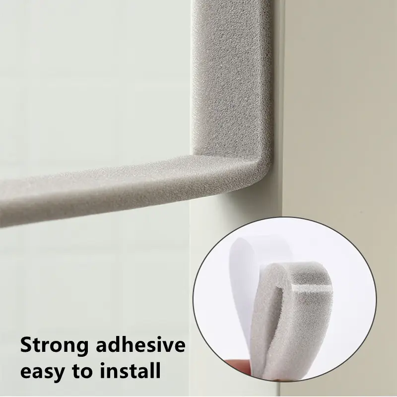 2 Rolls Door Window Sealing Strips Self-Adhesive Sound-Proof Door Window Foam Tape Windproof Dustproof Gap Soundproof Seal Strip
