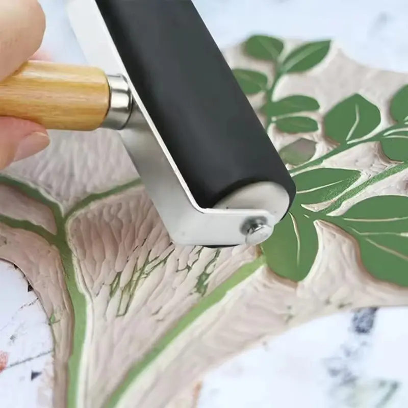 Professiona Rubber Roller Hard Print Ink Painting Roller Stamping Construction Tool Art Craft Paint Decorating Students Tool