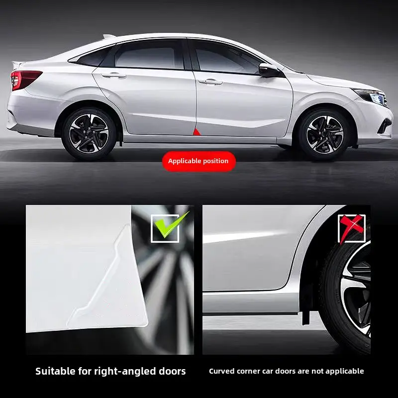 4Pcs Car Door Corner Protective Cover Door Scratch Protector Silicone Anti-collision Covers Door Corner Guard Auto Accessories