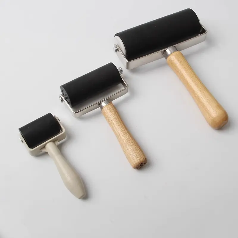 Professiona Rubber Roller Hard Print Ink Painting Roller Stamping Construction Tool Art Craft Paint Decorating Students Tool