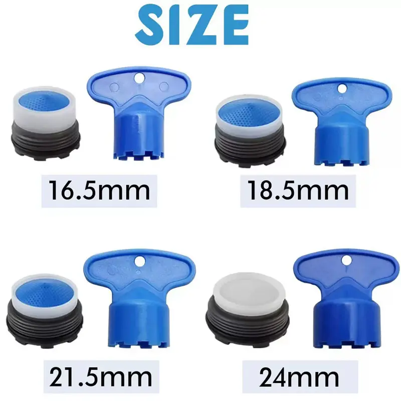 Faucet Aerators Water Saving Faucet Tap Nozzle M16.5-24mm Thread Replaceable faucet thread adapter Bathroom Parts Tool