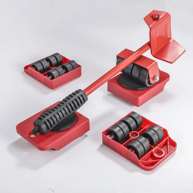 2/4/5pcs Heavy Duty Furniture Lifter Furniture Moving Transport Roller Set Heavy Duty Lifter Transport Tool Mover Roller Wheel