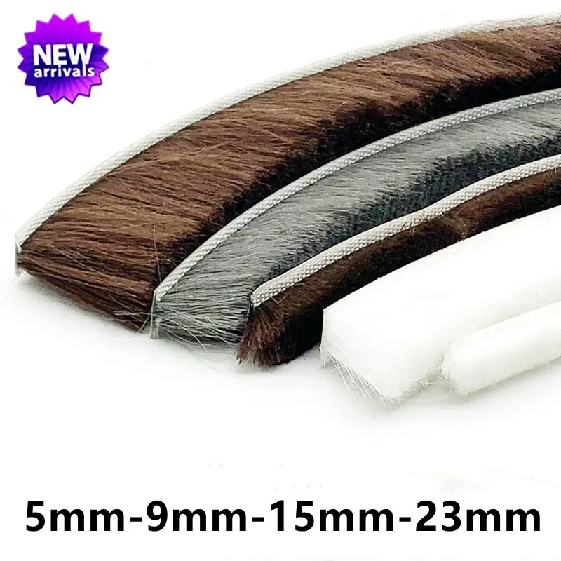 10M Brush Strip Self Adhesive Door Window Sealing Strip Home Door Window Sound Insulation Seal Film Door Swal Weather Strip