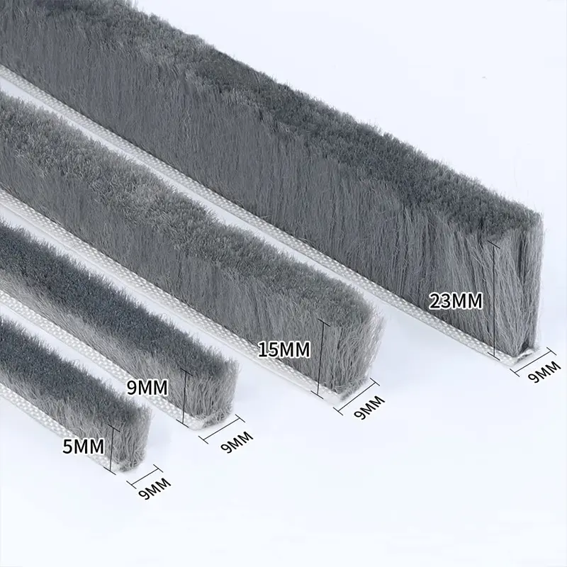 10M Brush Strip Self Adhesive Door Window Sealing Strip Home Door Window Sound Insulation Seal Film Door Swal Weather Strip