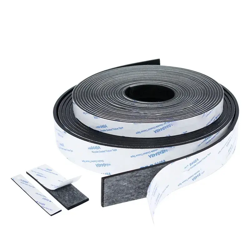 50cm Black Silicone Rubber Strip Self Adhesive High Temperature Resistant Anti-Slip Mute Anticollision Shock Absorption Gasket