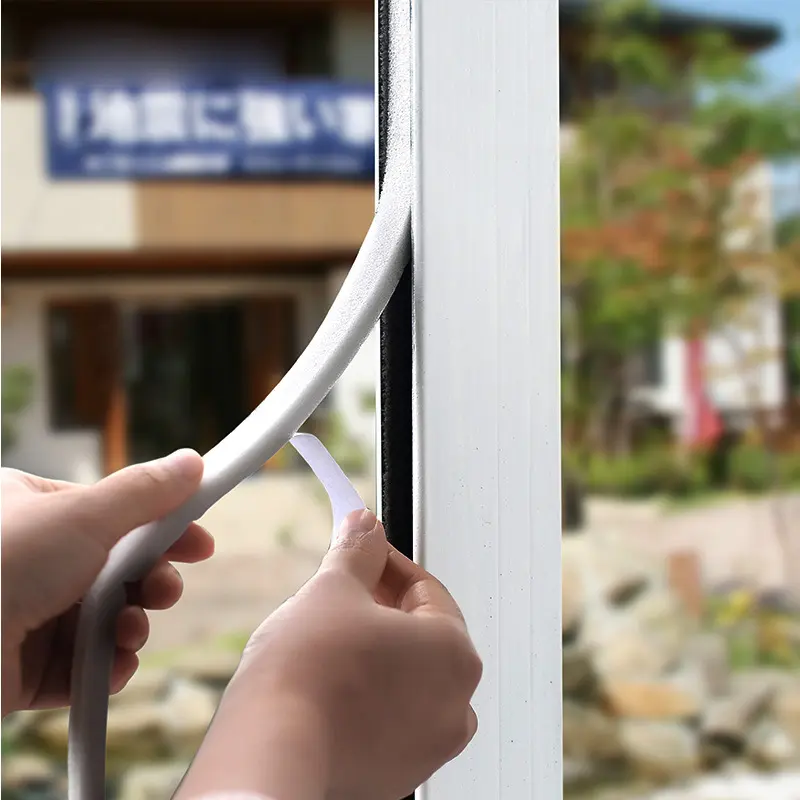 4M Door Window Sealing Strips Foam Self-adhesive Door Window Gap Noise Insulation Dust-proof Wearable Sliding Sealing Strip