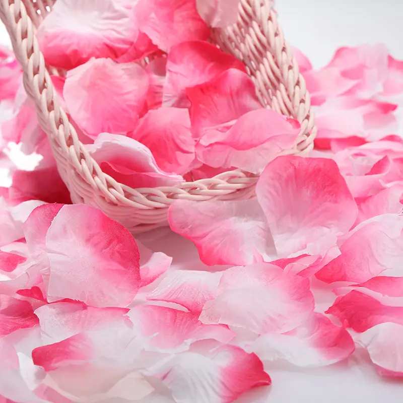 50g Colorful Fake Rose Petals Artificial Silk Rose Flower Petal Multicolor Red Petals for Valentine's Day Wedding Party Decor