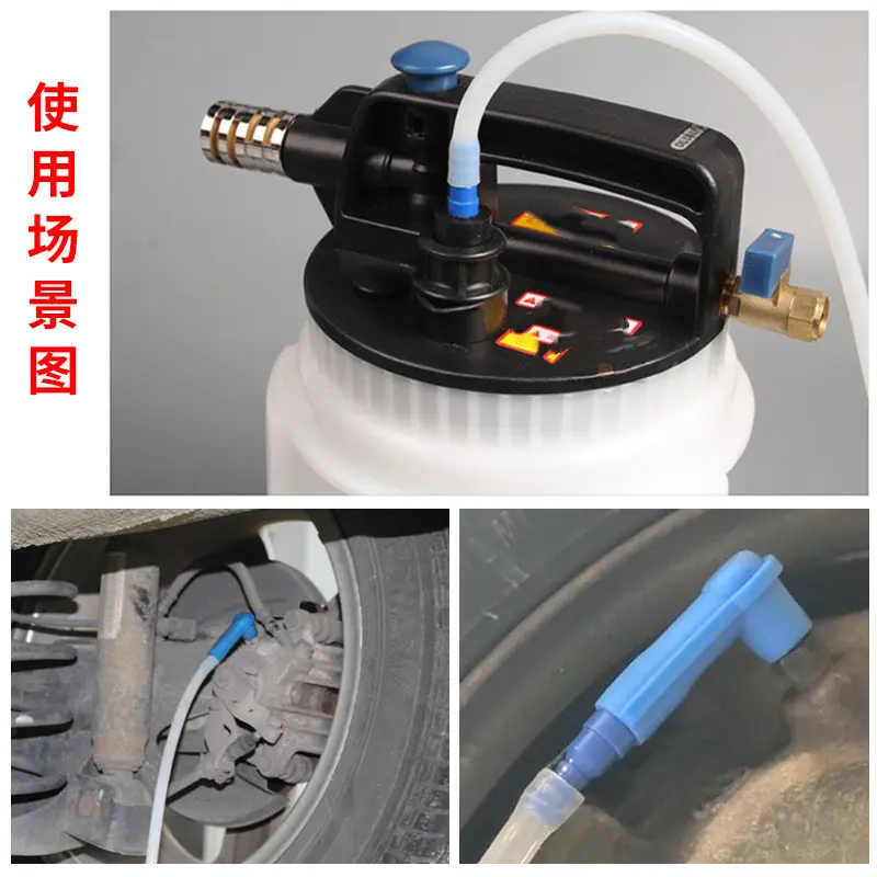Brake Oil Changer Connector Emptying Tool with 1.2m Oil Pumping Pipe Brake Oil Replacement Tool for Car Vehicles Accessories