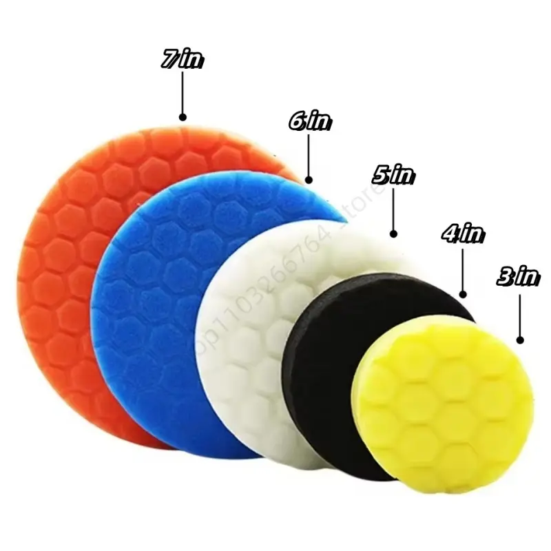 5Pcs Car Polishing Pads 3/4/5/6/7inch Sponge Polisher Clean Waxing Tool Auto Beauty Polishing Kit Buffing Cleaning Tool