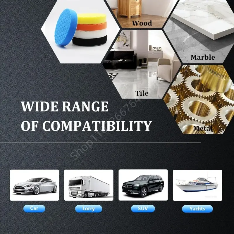 5Pcs Car Polishing Pads 3/4/5/6/7inch Sponge Polisher Clean Waxing Tool Auto Beauty Polishing Kit Buffing Cleaning Tool