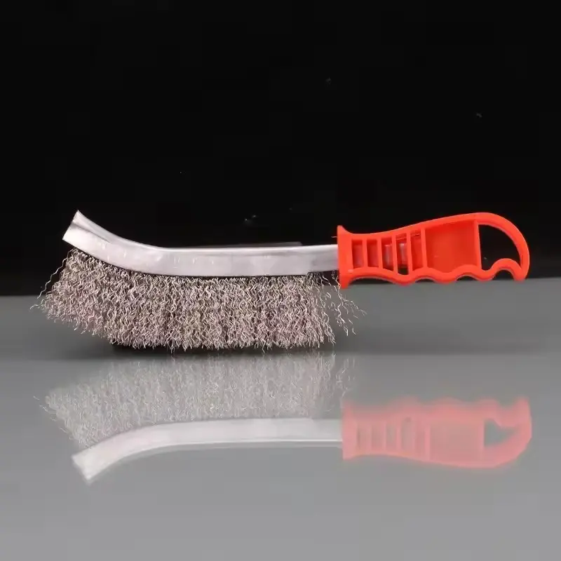 Wire Brush Copper Plated Multi-function Tool Metal Surface Rust Removal Cleaning Brush Kitchen Grill Rust Removal Brush