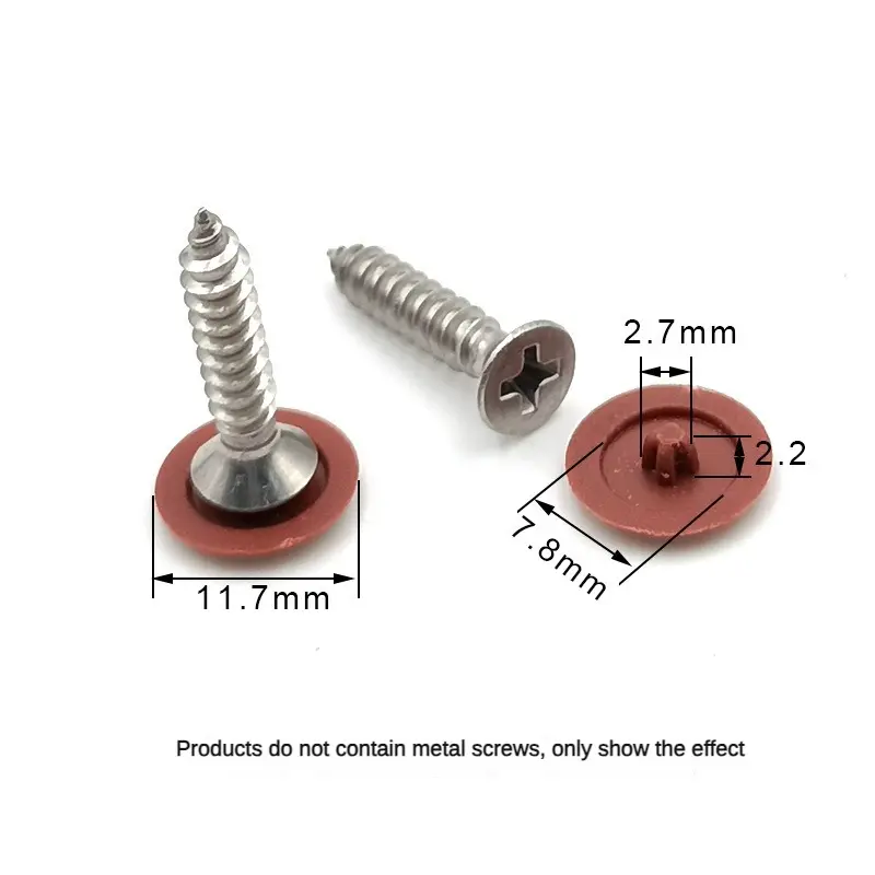 200/100Pcs Self-tapping Screw Decorative Cover Practical Plastic Nut Bolts Snap Cap for Flat Phillips Screw Lids Protective Cap