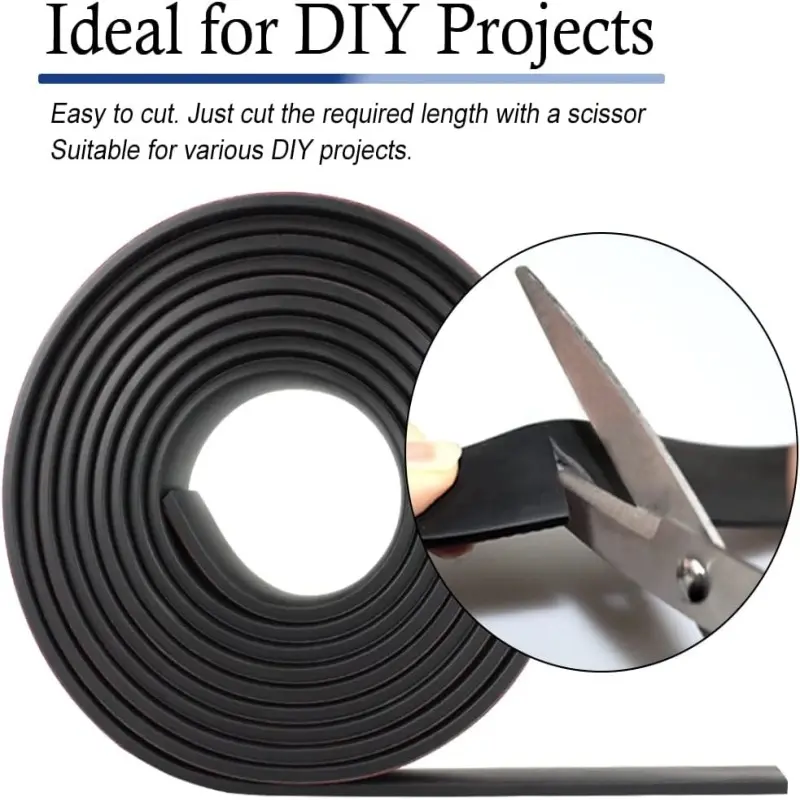 50cm Self Adhesive Rubber Strips DIY High Temperature Resistant Furniture Reduce Vibration Anti-skid Anti-collision Gasket