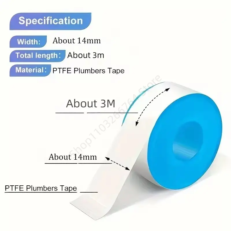 1-30Pcs PTFE Water Pipe Tape Oil-free Sealing Tape Fitting Thread Seal Tape White Pipe Thread Seal Raw Material Tape