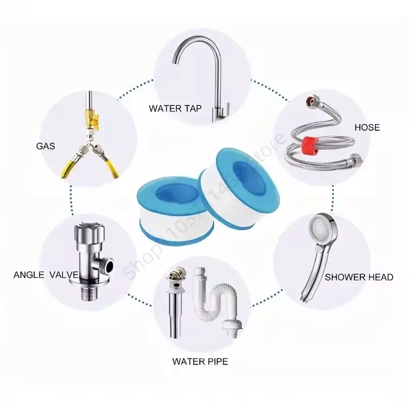 1-30Pcs PTFE Water Pipe Tape Oil-free Sealing Tape Fitting Thread Seal Tape White Pipe Thread Seal Raw Material Tape